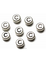 NEW! 1 Letter C Quality Silver Plated Round Alphabet Bead 7mm ~ Ideal For Occasion Name Bracelets, Card Making & Other Craft Activities